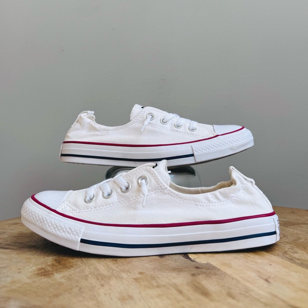 Women’s Converse Shoreline White Size 7.5 Slip On Canvas Sneakers - Picture 3 of 10